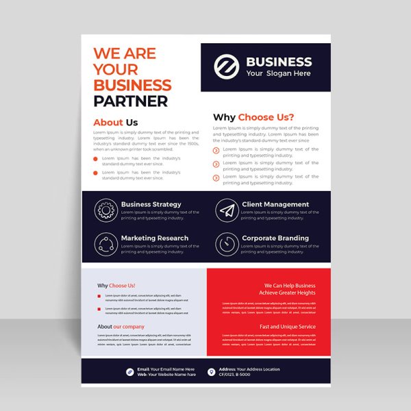 Professional business flyer template freepng