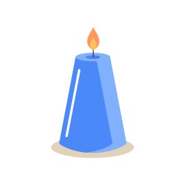 candle design in blue grey icon
