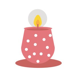 candle vector design in red color