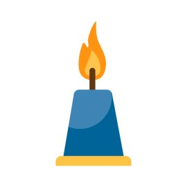 candle design in yellow and blue vector