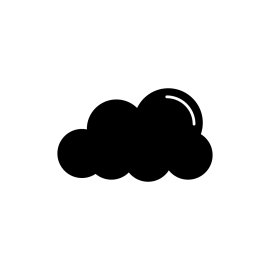 Cloud in black color
