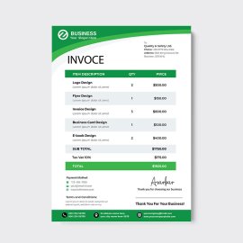 simple table form tax invoice