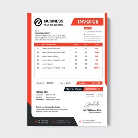 Professional invoice simple design