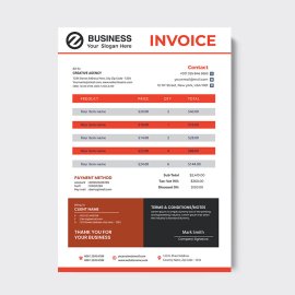 Professional invoice design vector