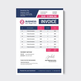 Colorful invoice design