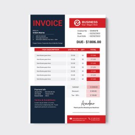 Abstract cash memo invoice template