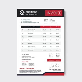 invoice template professional premium vector