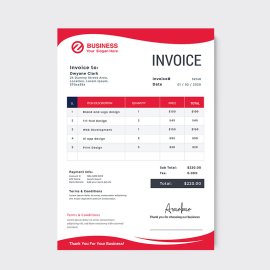 Premium invoice template for free