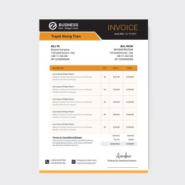 Simple and clean invoice design