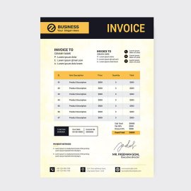 Simple invoice design vector