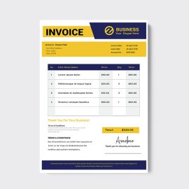 Corporate business invoice template