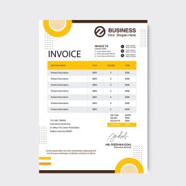 Professional  bill invoice cash memo