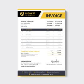 Free vector invoice template
