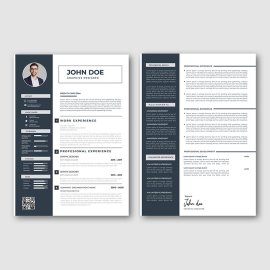 Black resume professional resume template