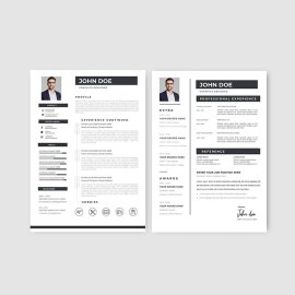Professional cv resume template