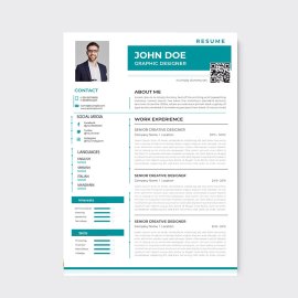graphic design cv resume template design