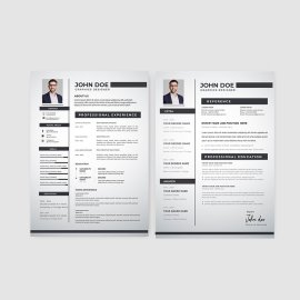 Professional set of cv resume vector