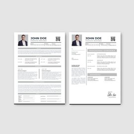 Simple and clean professional resume or cv design