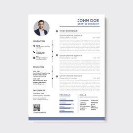 Simple purple resume cv template