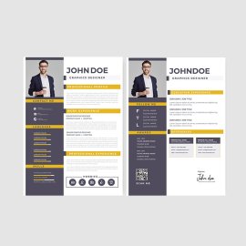 Pro colors modern resume template