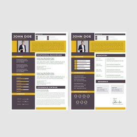 Modern cv template vector