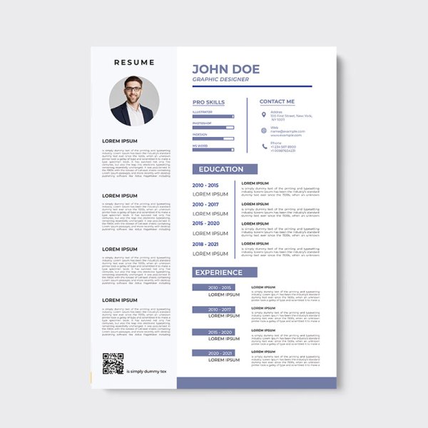 minimal profession cv resume template design vector - freepng