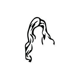 Abstract lady hair vector design