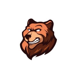 Angry bear mascot PNG