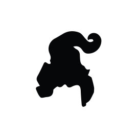 Black silhouette witch hat vector