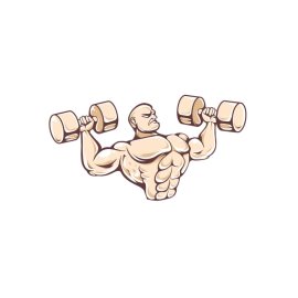Bodybuilder fitness illustration vector