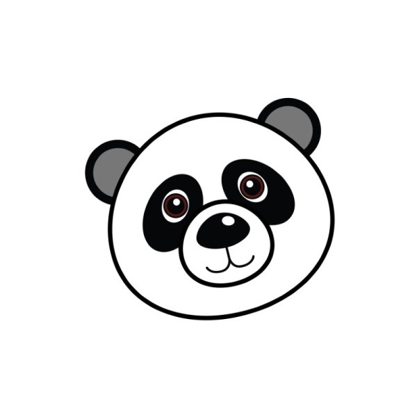 Cute vector Panda face free png - freepng