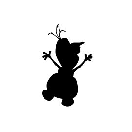Frozen disney snowman silhouette vector