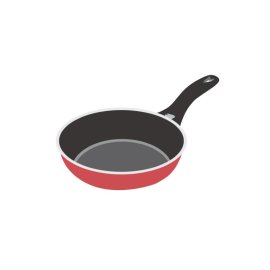 Non stick cast iron frying pan cook vector
