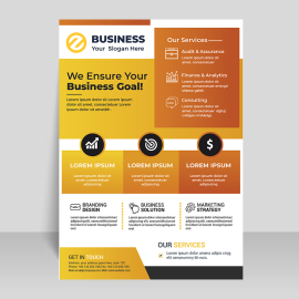 Premium flyer template free vector