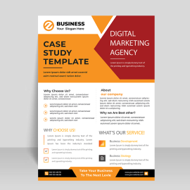 Red orange digital print ready flyer template