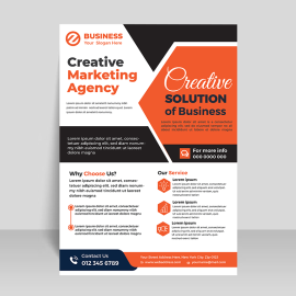 Abstract style professional business flyer