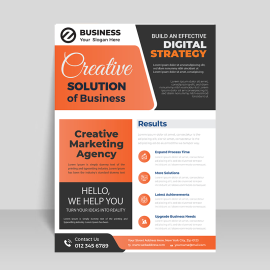 Elegant simple informational flyer template