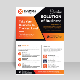 simple abstract geometric shapes flyer