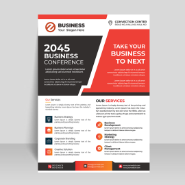 Abstract style business flyer template