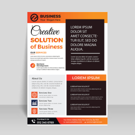 Simple business solutions flyer template