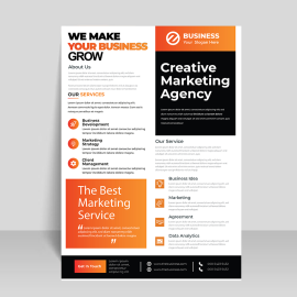 simple flat flyer design template for business