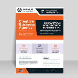 High quality black professional flyer template