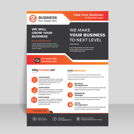 Premium flat colors flyer template vector