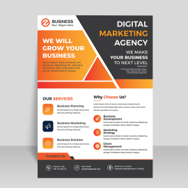 Gradient abstract corporate flyer template