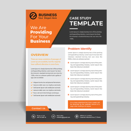 Abstract vector flyer for free ready to print