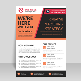 Pink abstract style flyer template