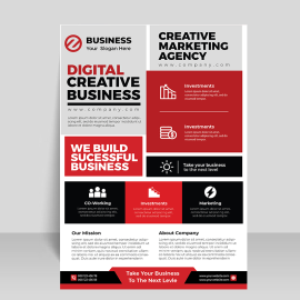 Creative  marketing agency flyer template