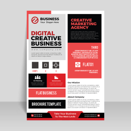 digital print ready flyer template for business services