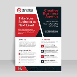 Black corporate abstract flyer design