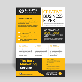 Yellow corporate professional minimalist flyer